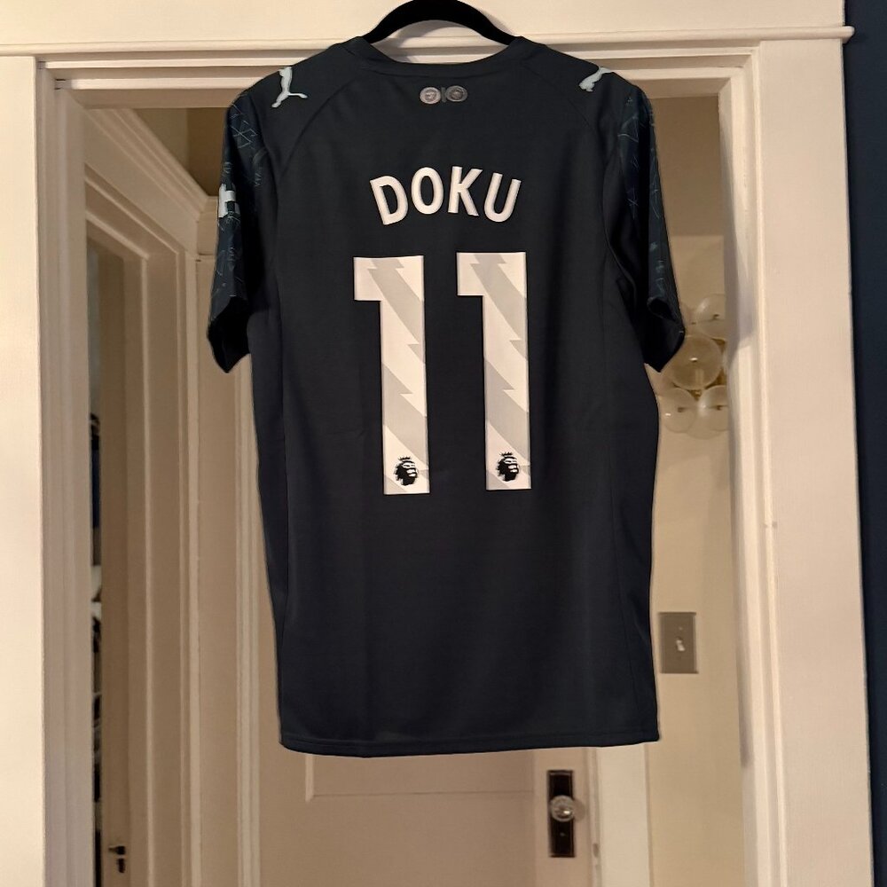 Manchester City Soccer Jersey Fourth Away Custom Shirt 2025/26 (Doku)
